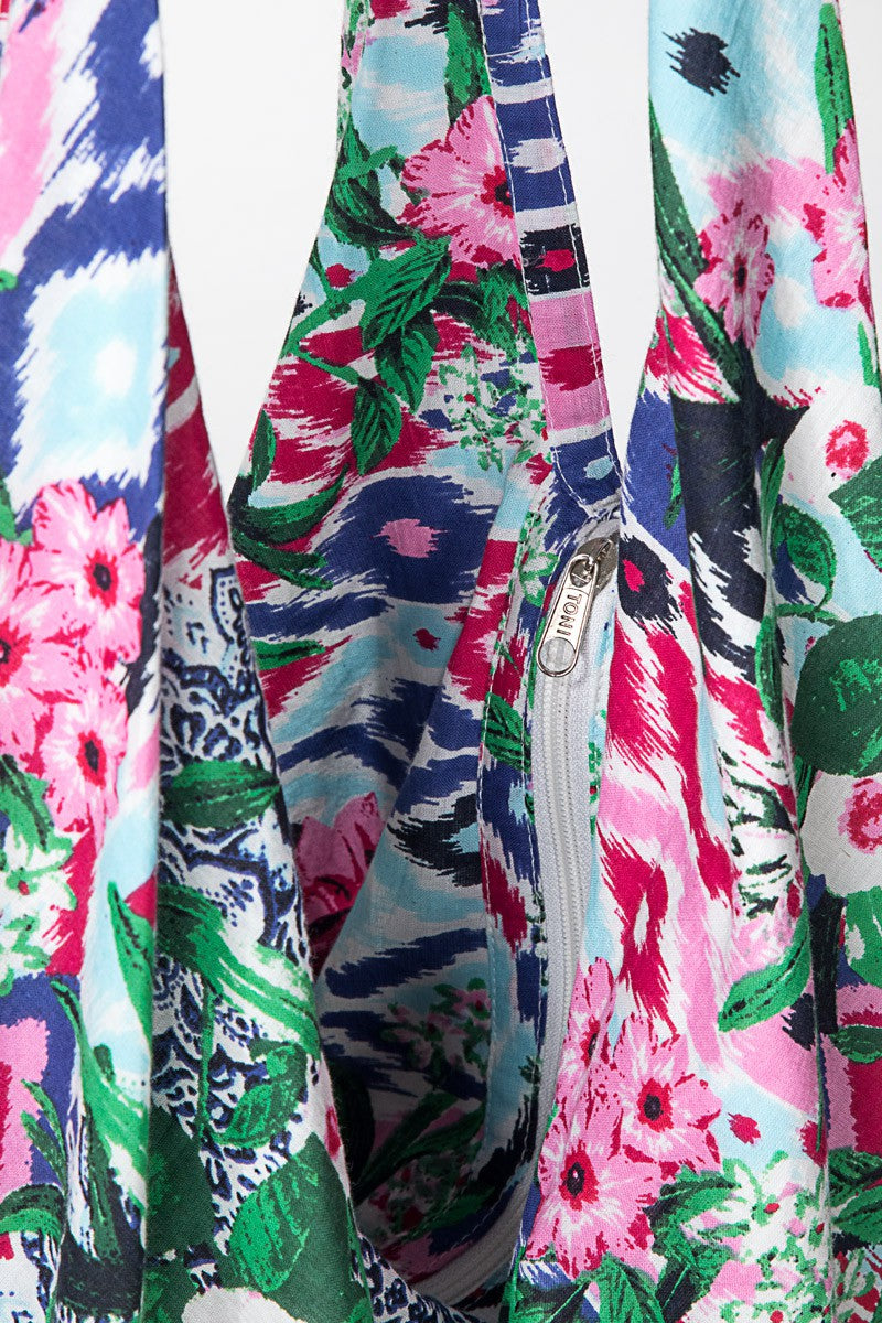 Hibiscus Floral Print Beach Boho Sling Handbag