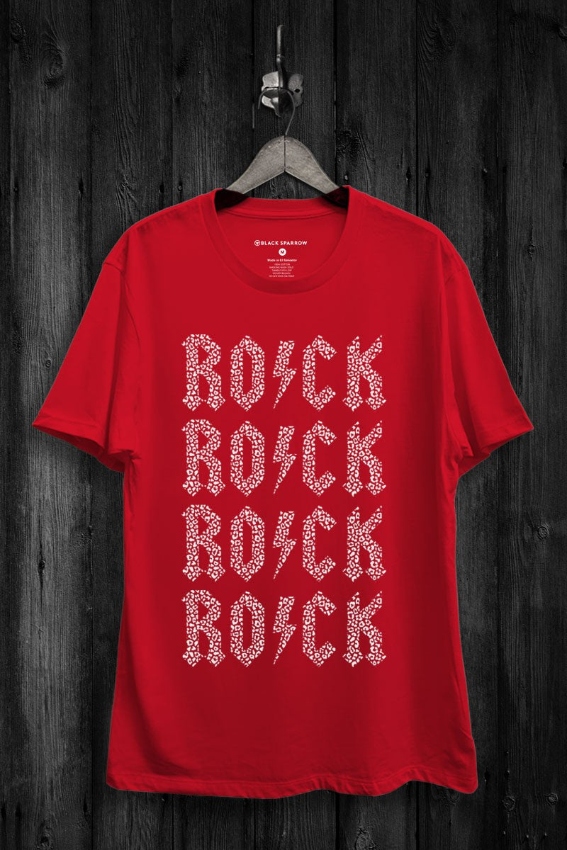Leopard Print Rock Music Graphic T-Shirt