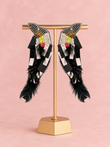 The Art of Flight Beaded Bird Statement Earrings