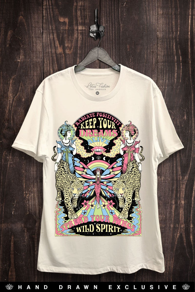 Dreams and Wild Spirit Goddess Graphic T-Shirt