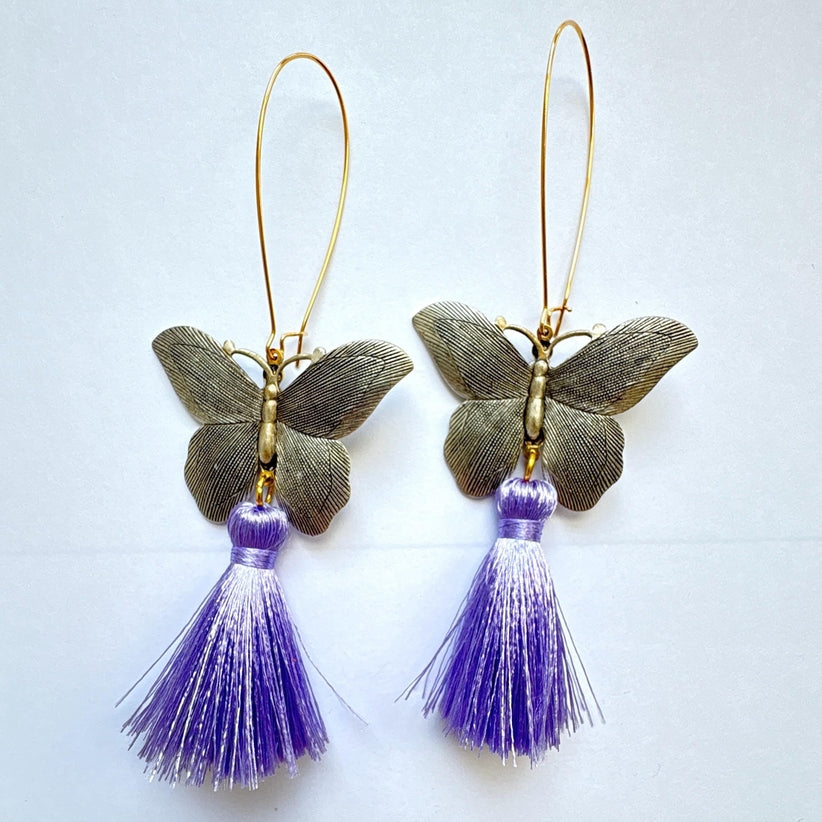 Lenora Dame Butterfly Garden Dangle Earrings