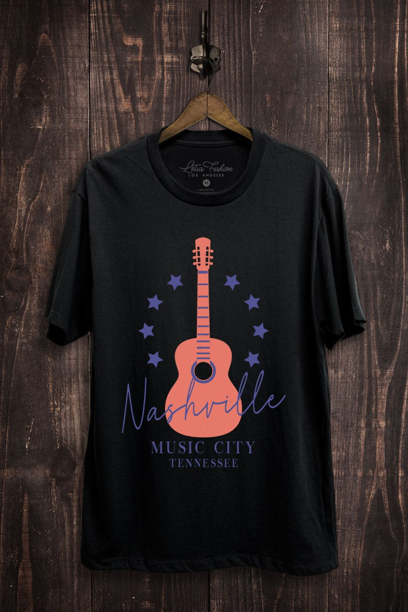Nashville Music City Graphic T-Shirt