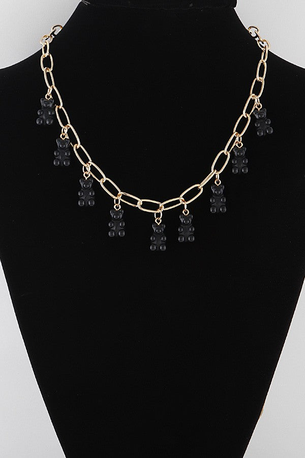 Gummy Bear Charm Chain Necklace