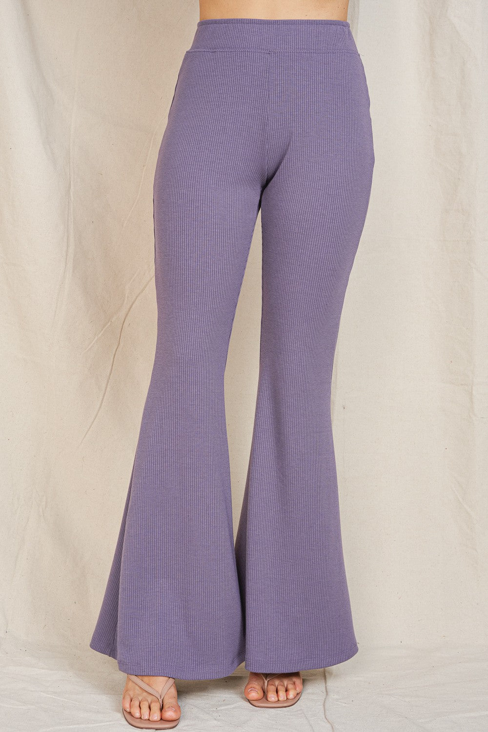 Bell Bottom Rib Knit Pants