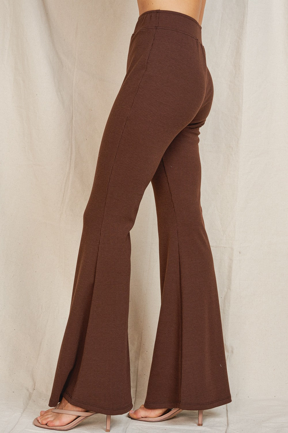 Bell Bottom Rib Knit Pants