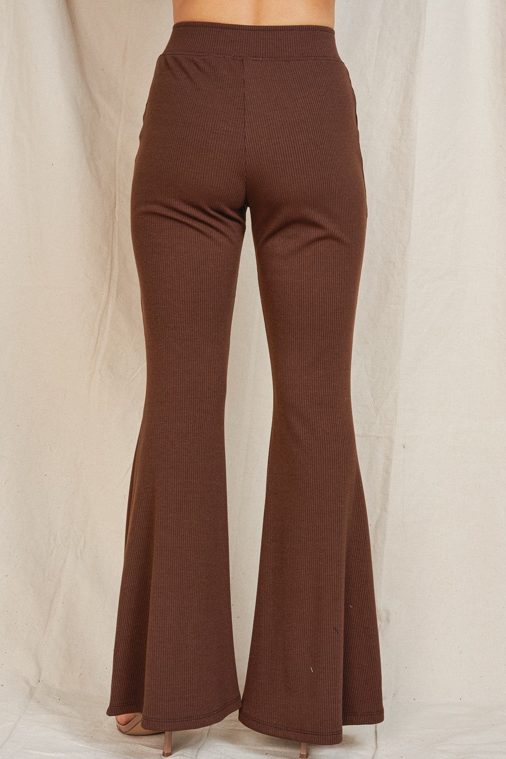 Bell Bottom Rib Knit Pants