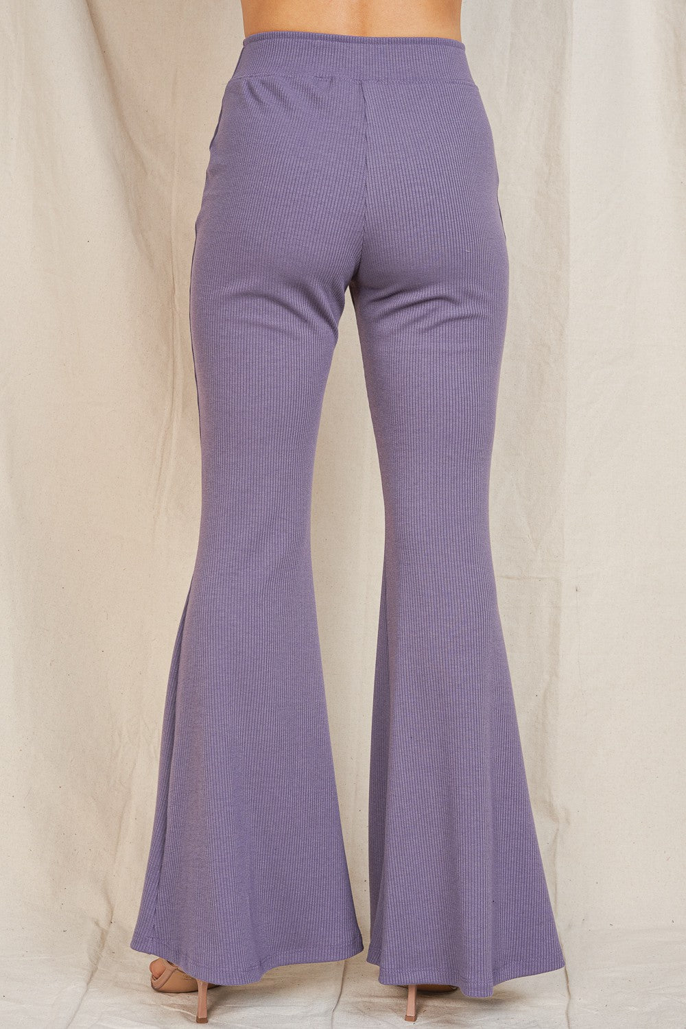 Bell Bottom Rib Knit Pants