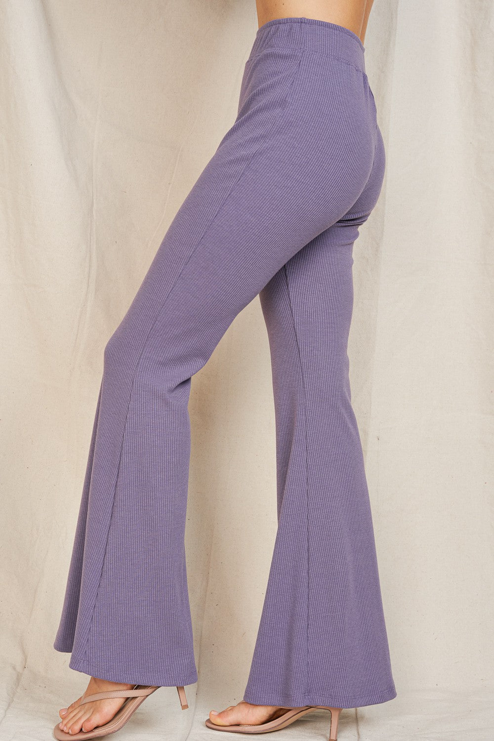 Bell Bottom Rib Knit Pants