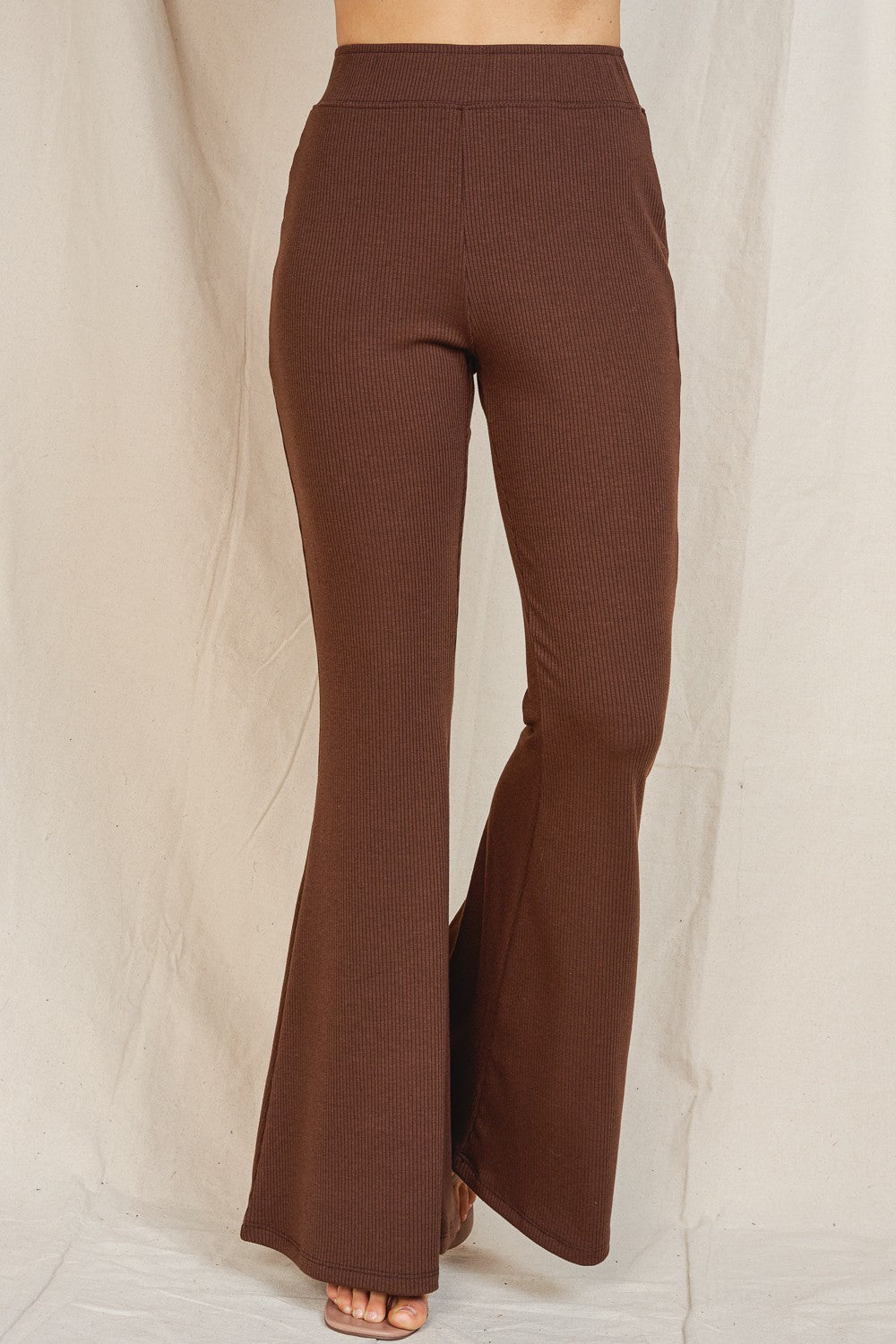 Bell Bottom Rib Knit Pants