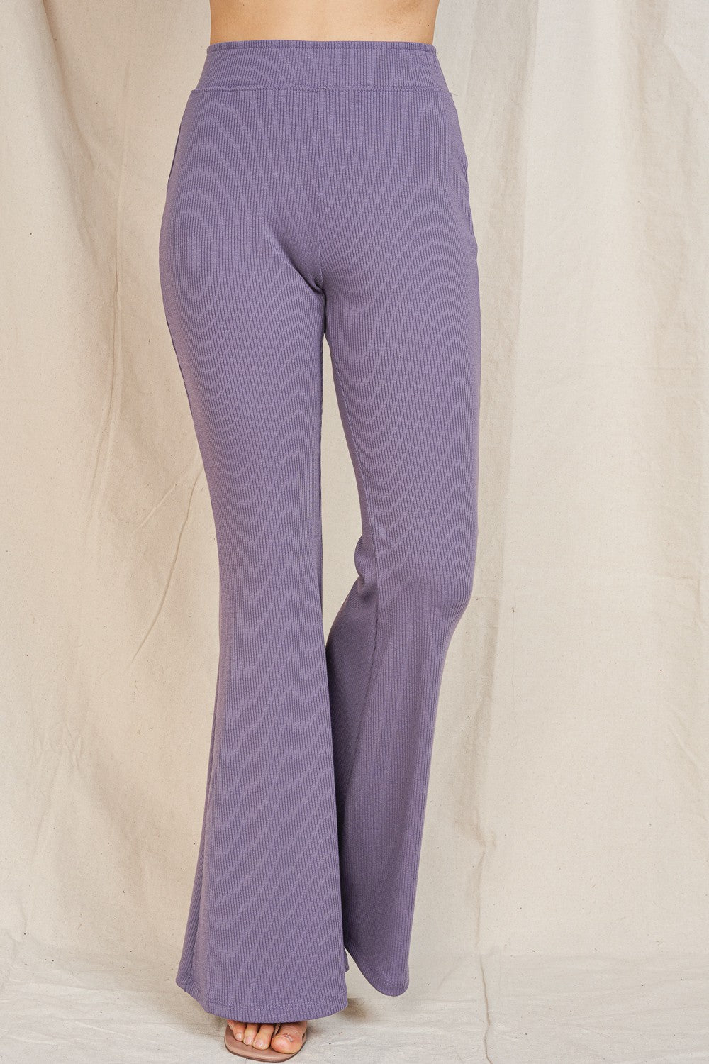 Bell Bottom Rib Knit Pants