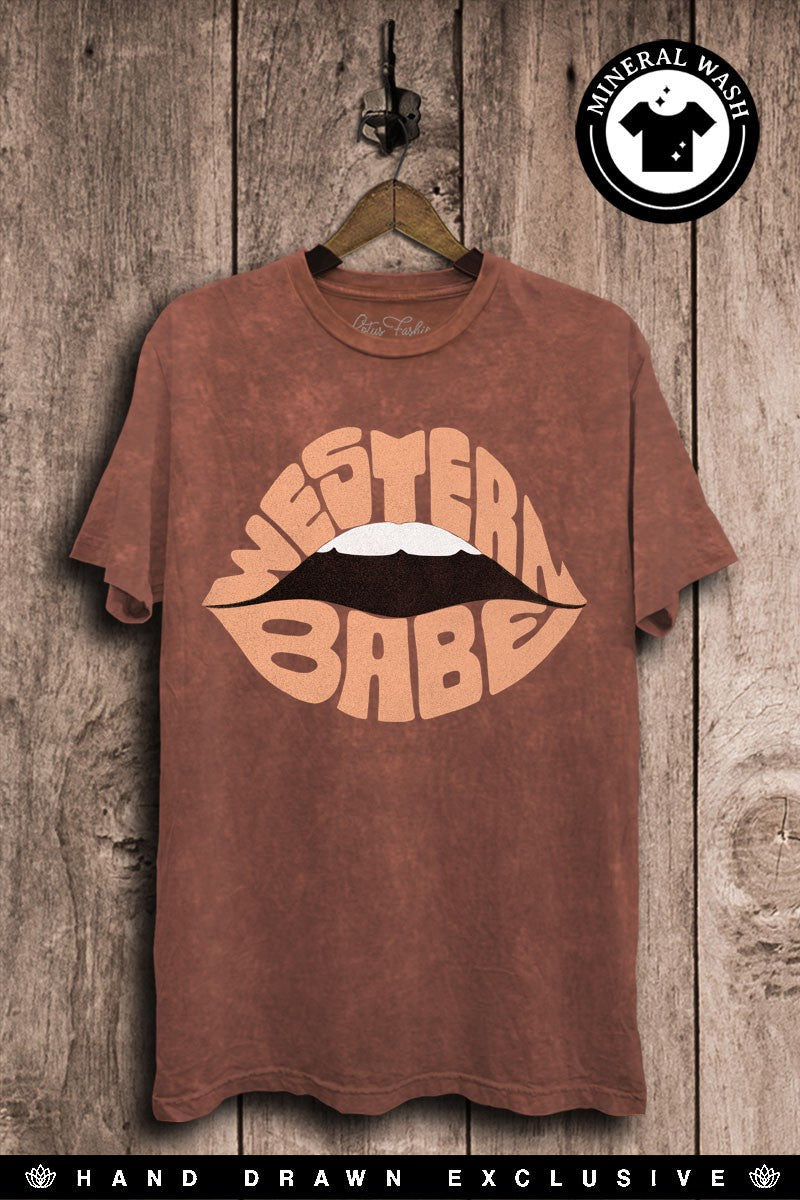 Western Babe Lips Western Graphic T-Shirt