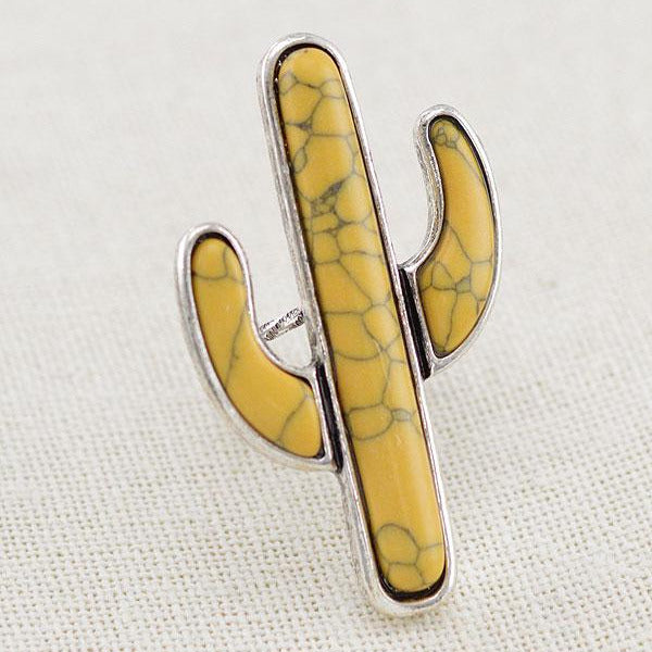 Sierra Natural Stone Cactus Ring