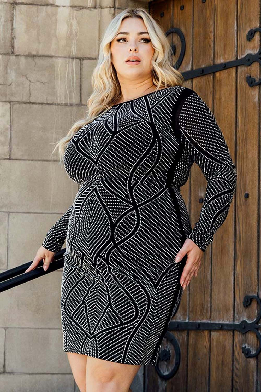 Dazzle in Diamonds Rhinestone Midi Dress