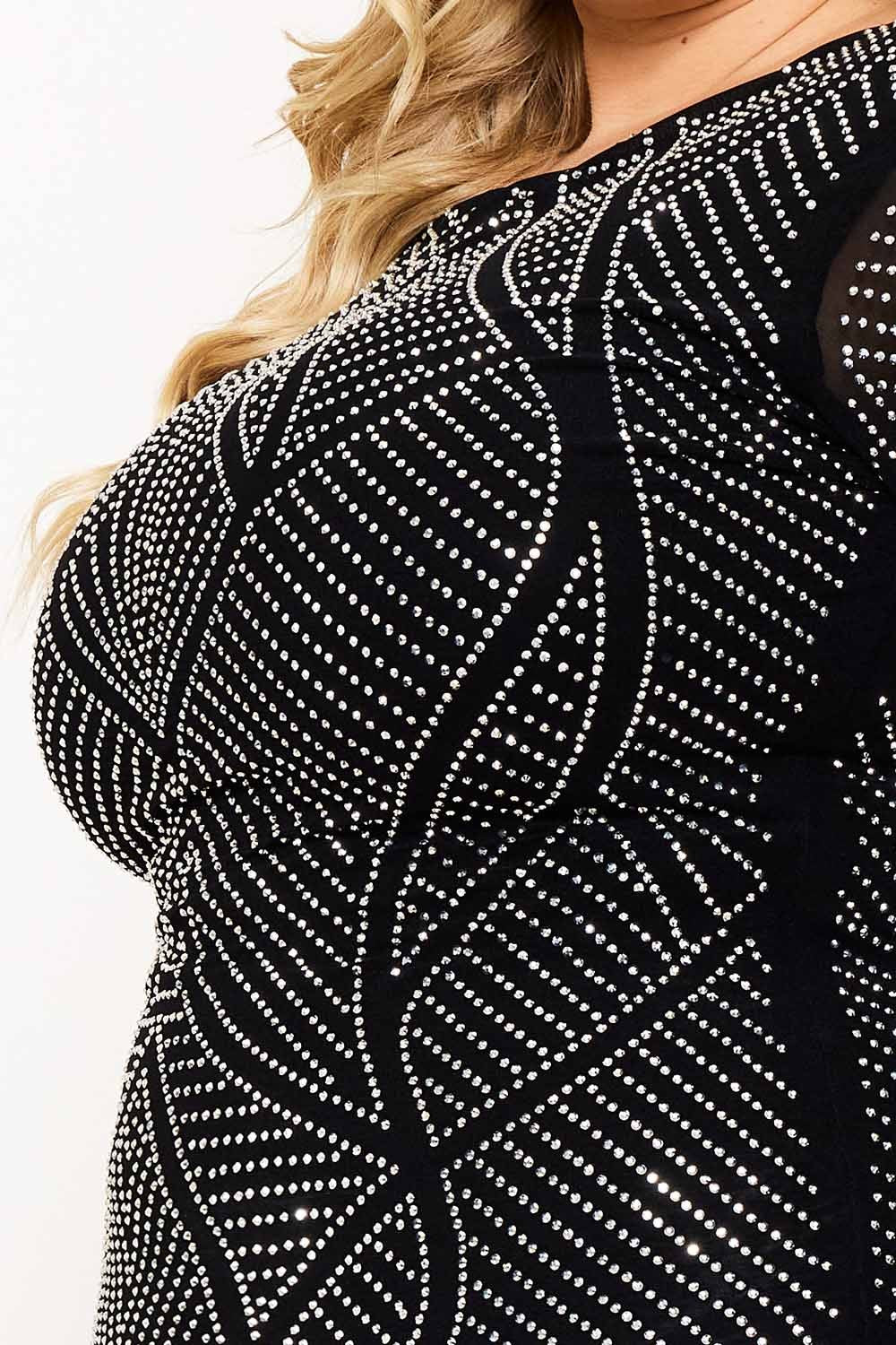 Dazzle in Diamonds Rhinestone Midi Dress