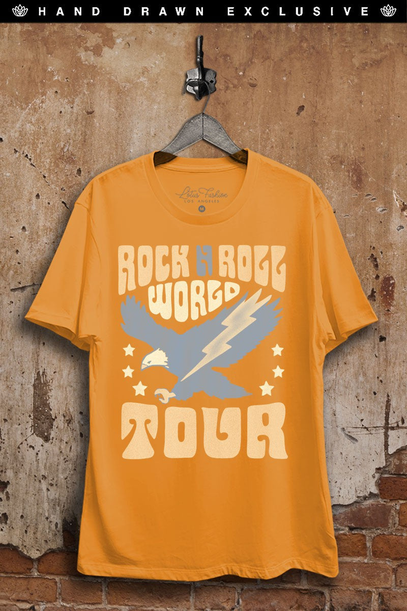 Rock & Roll World Tour Eagle Graphic T-Shirt