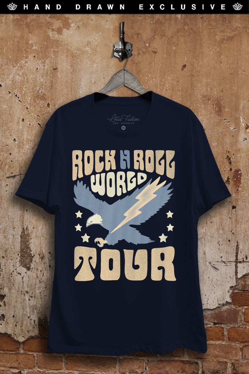 Rock & Roll World Tour Eagle Graphic T-Shirt