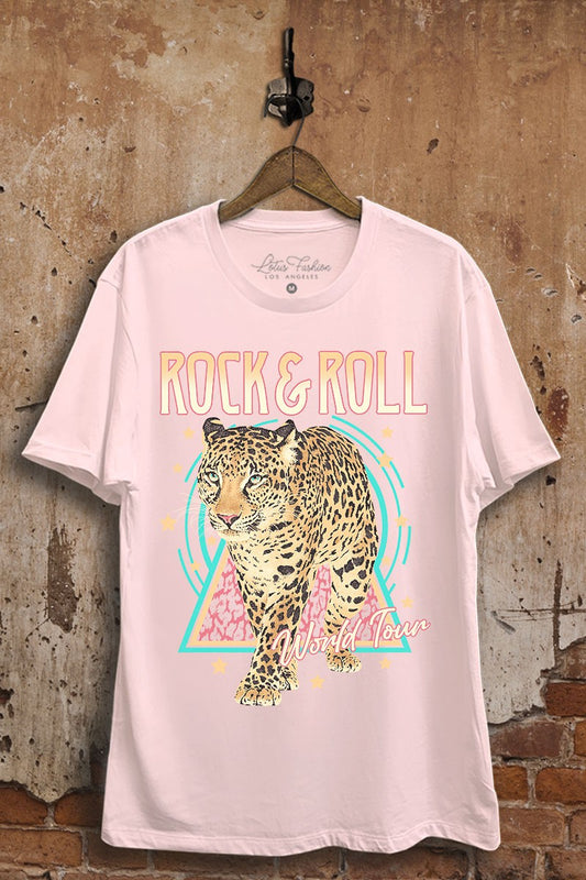 Rock & Roll World Tour Tiger Graphic T-Shirt