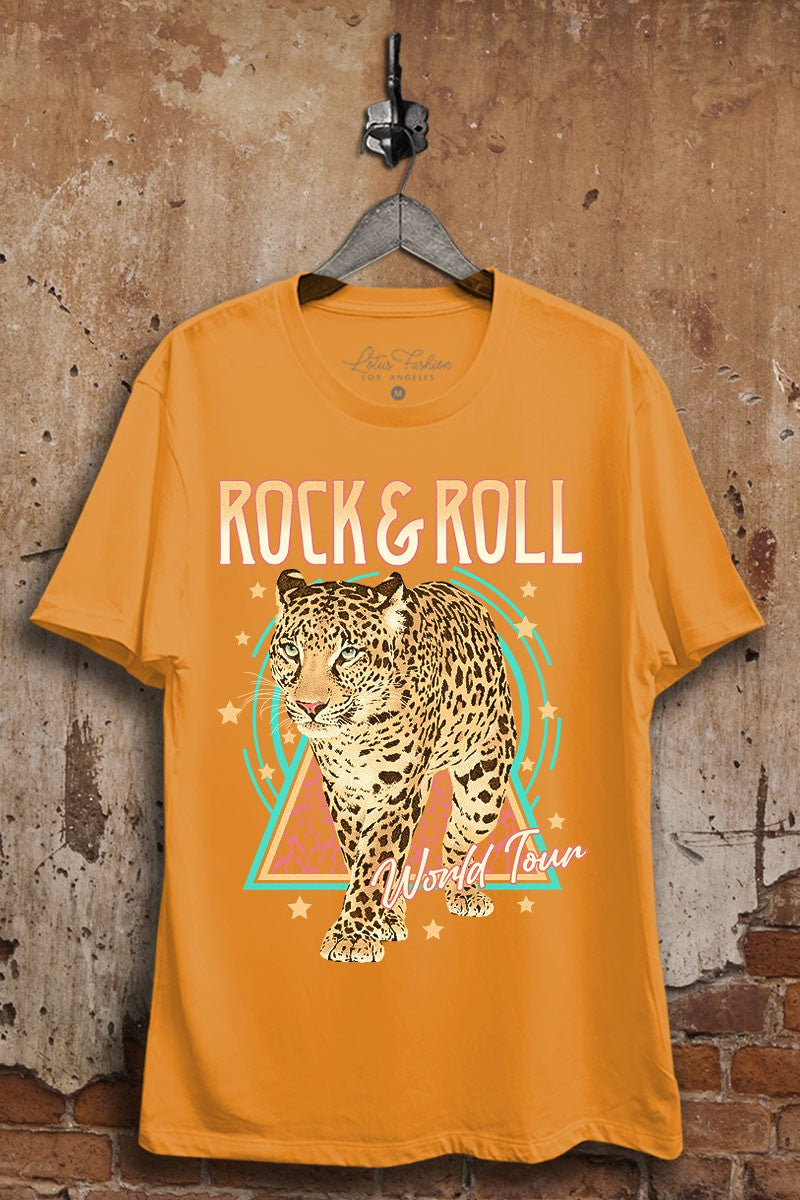 Rock & Roll World Tour Tiger Graphic T-Shirt