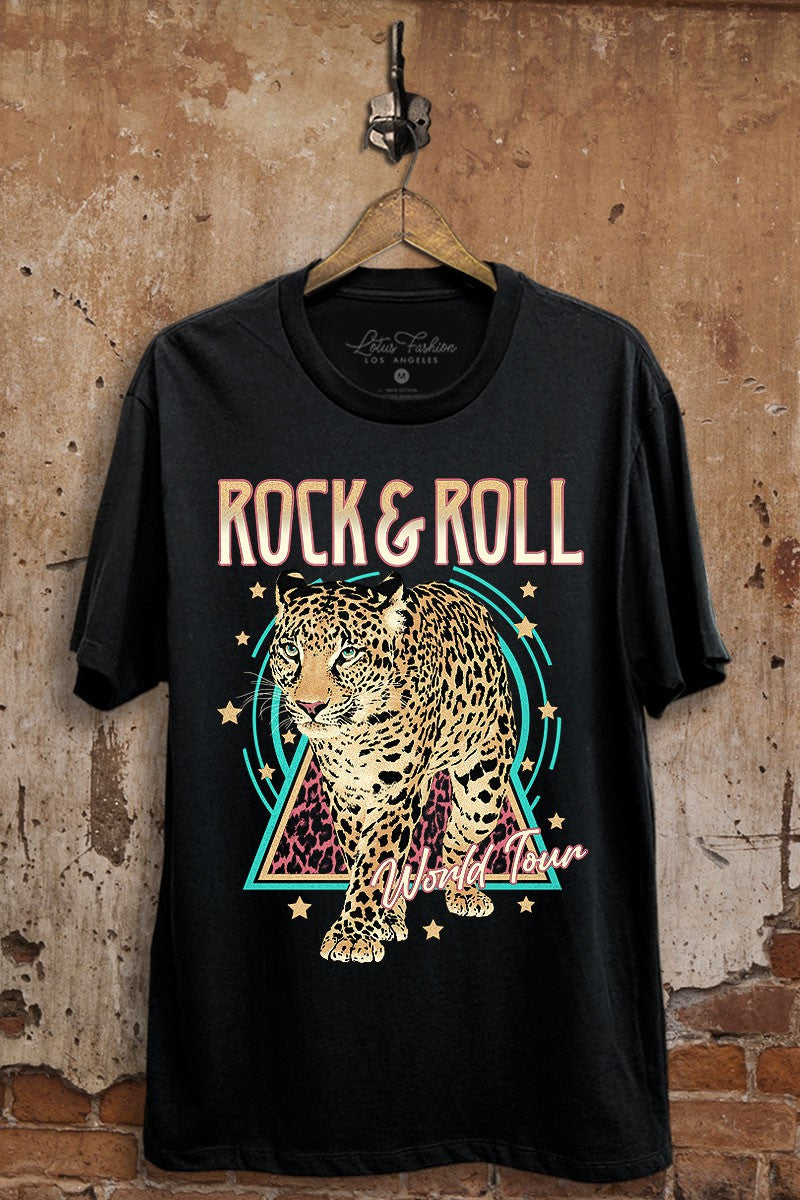 Rock & Roll World Tour Tiger Graphic T-Shirt