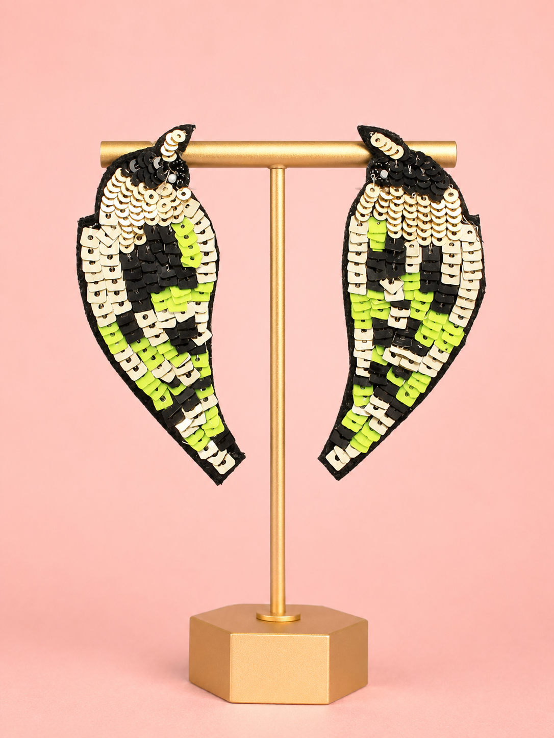 Hummingbird Artisan Beaded Statement Earrings