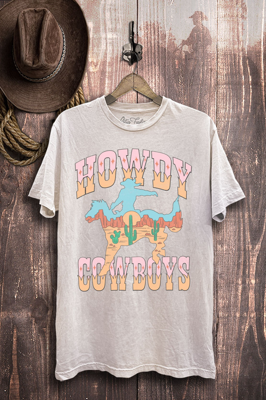 Howdy Cowboys Western Graphic T-Shirt
