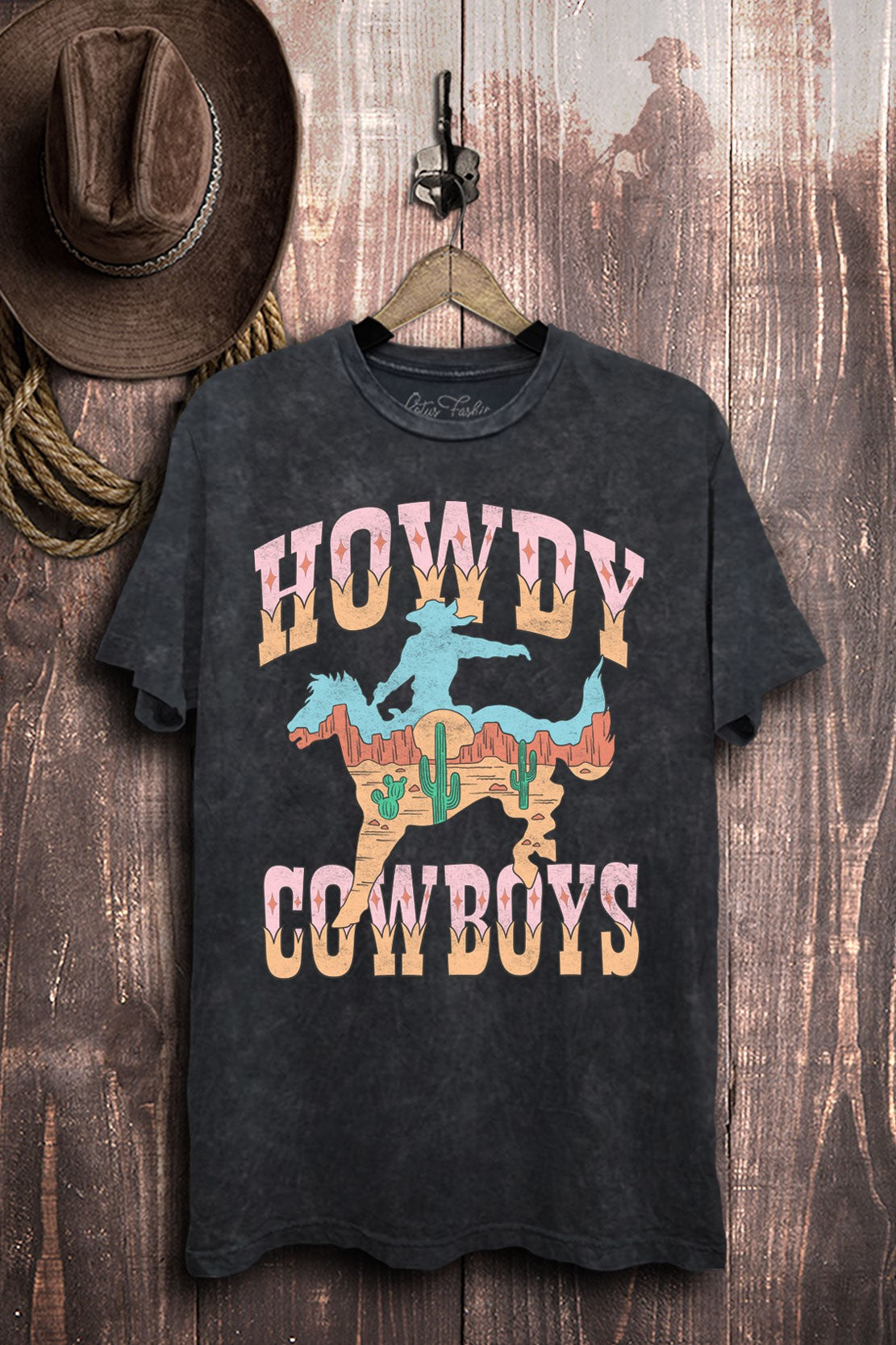 Howdy Cowboys Western Graphic T-Shirt