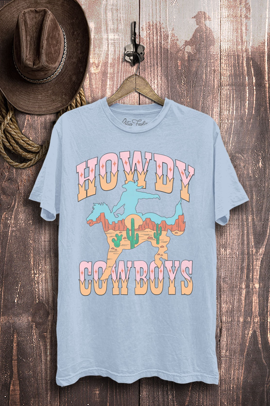 Howdy Cowboys Western Graphic T-Shirt