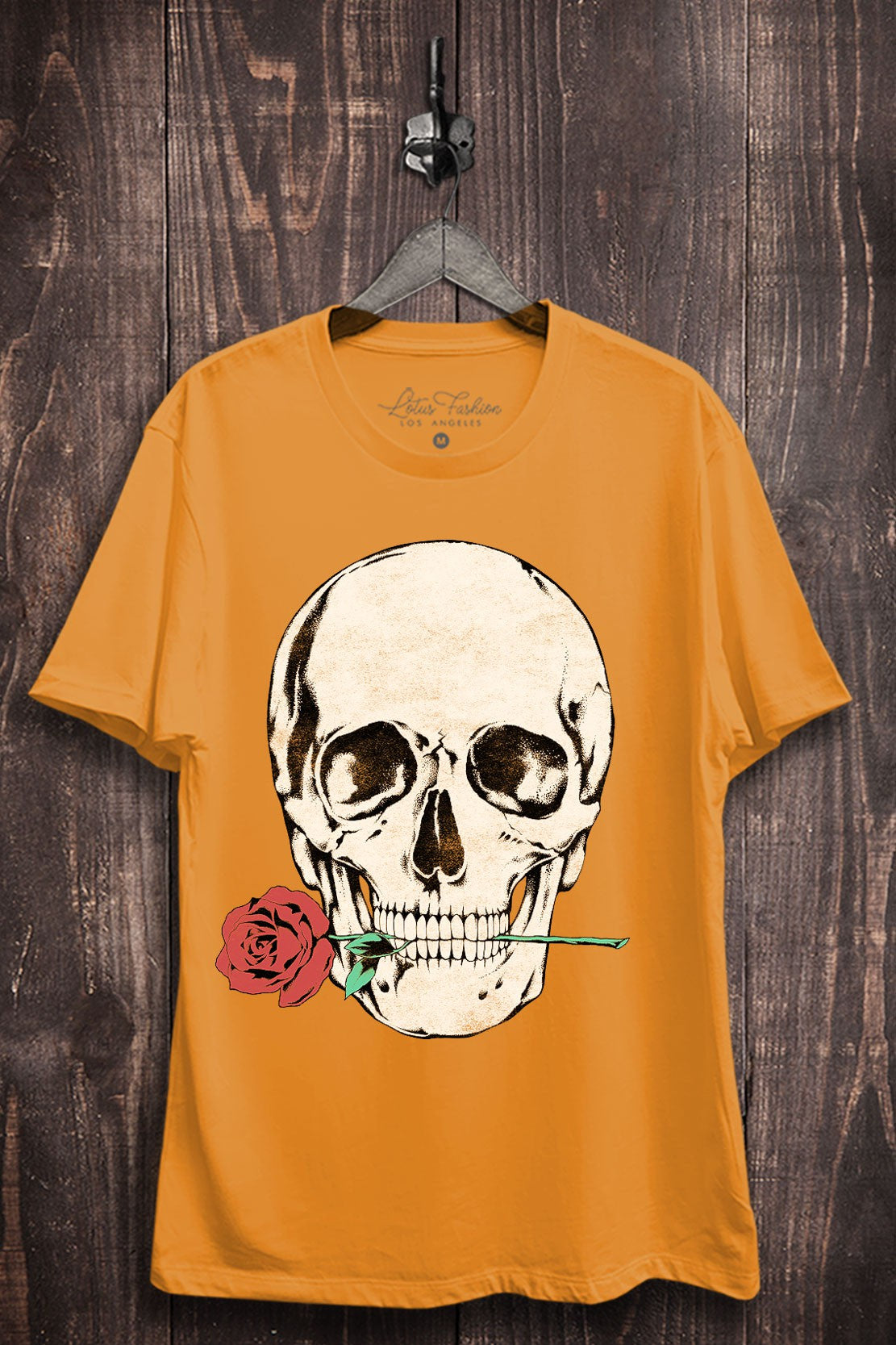 Skull With A Rose Graphic T-Shirt