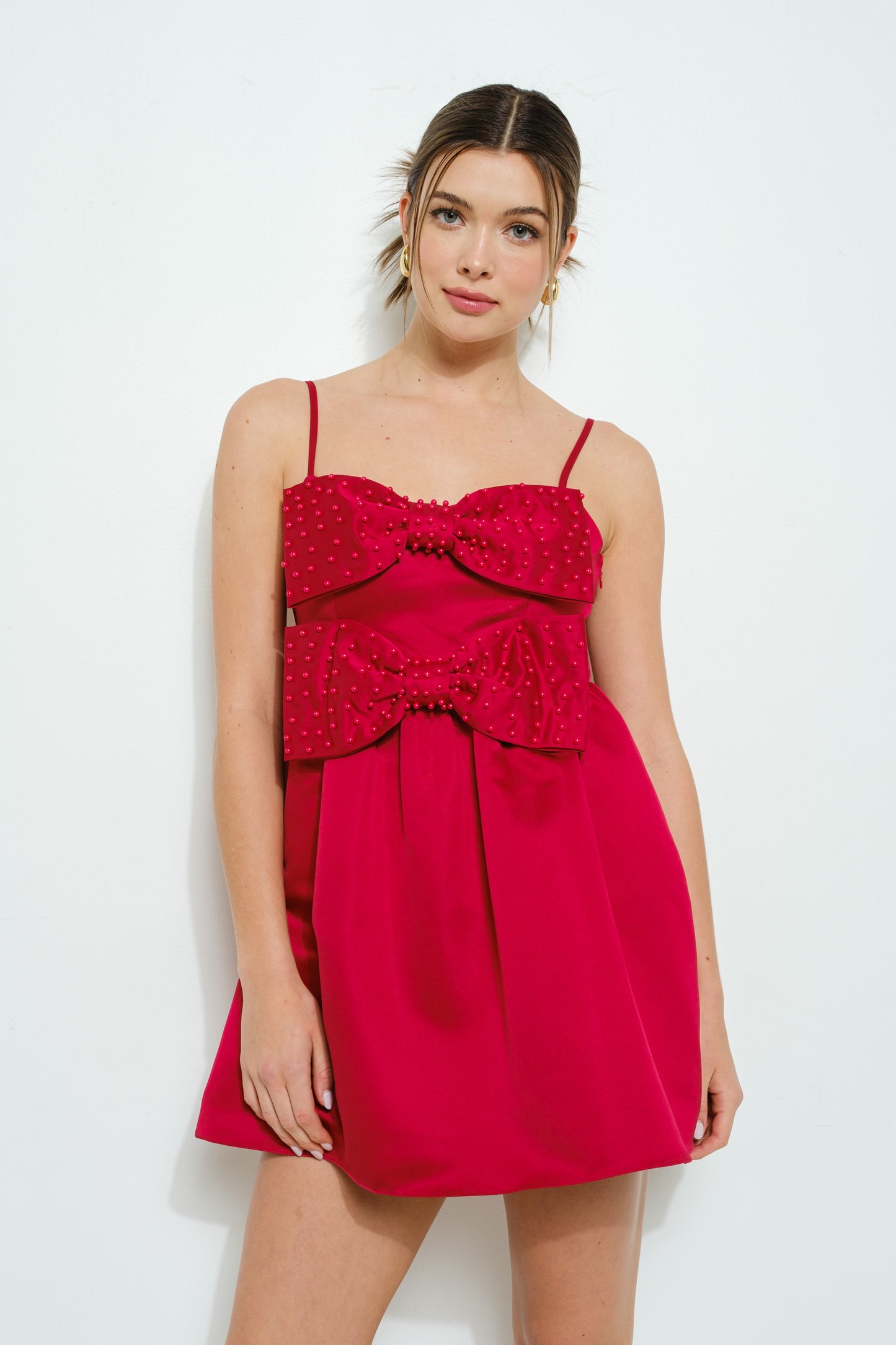 PEARL OF THE PARTY RED DRESS