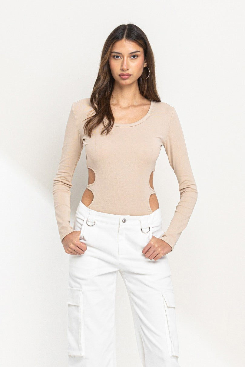 Cora Peep Sides Bodysuit