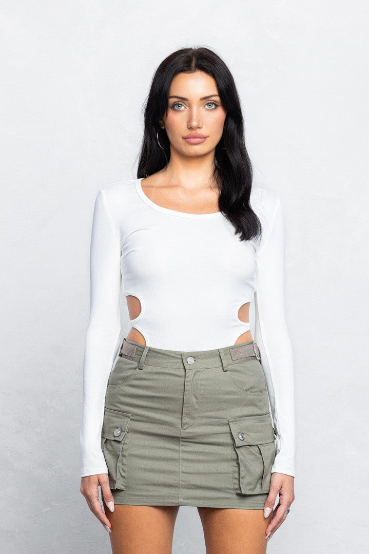 Cora Peep Sides Bodysuit
