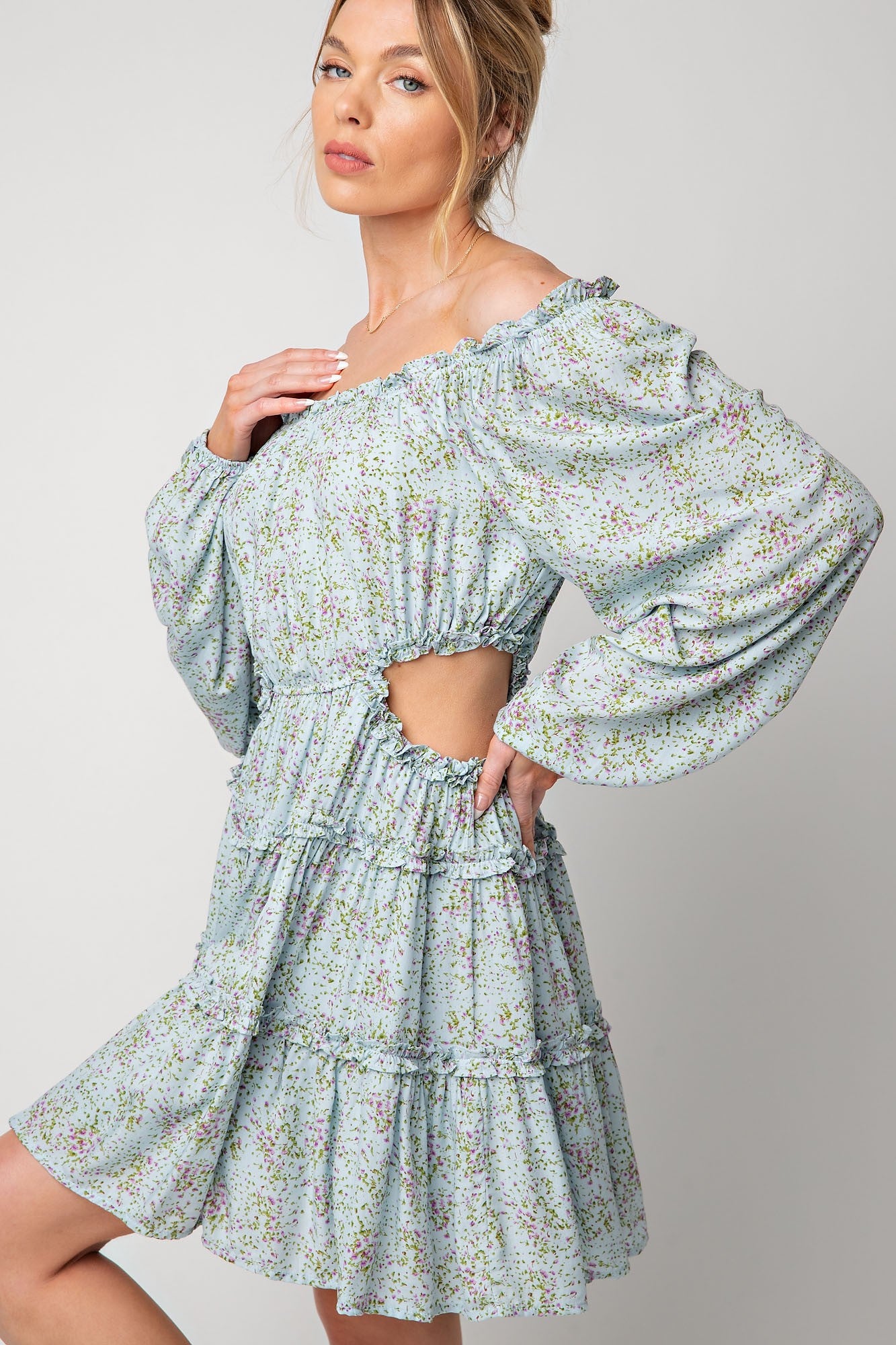 Ditsy Days Floral Print Mini Dress