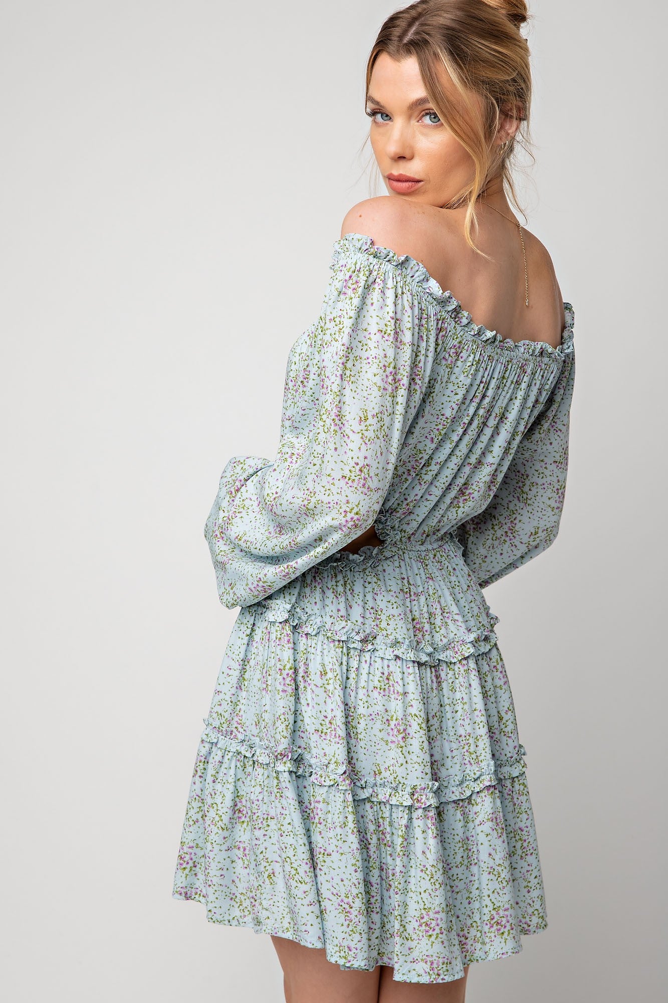 Ditsy Days Floral Print Mini Dress