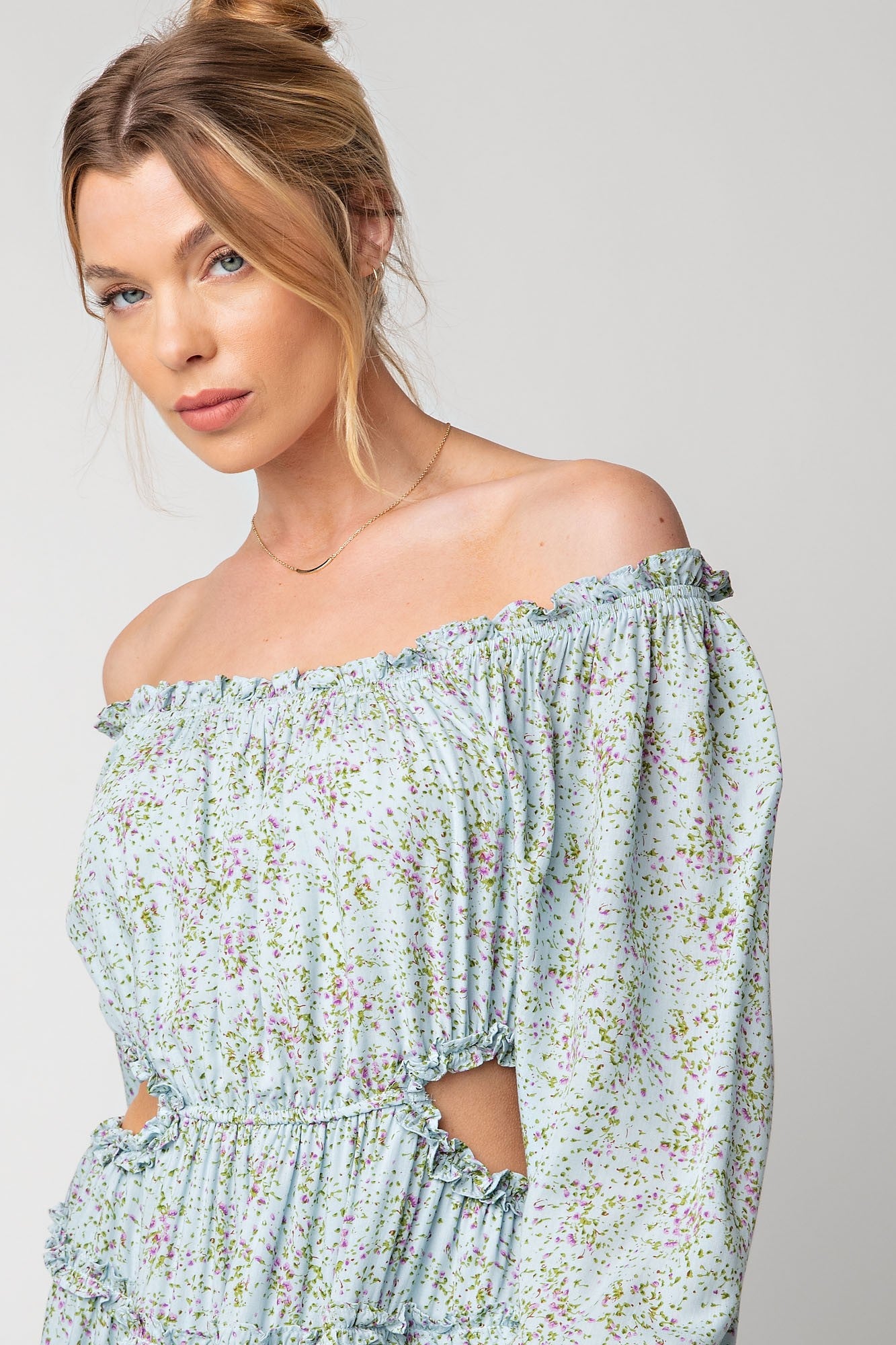 Ditsy Days Floral Print Mini Dress