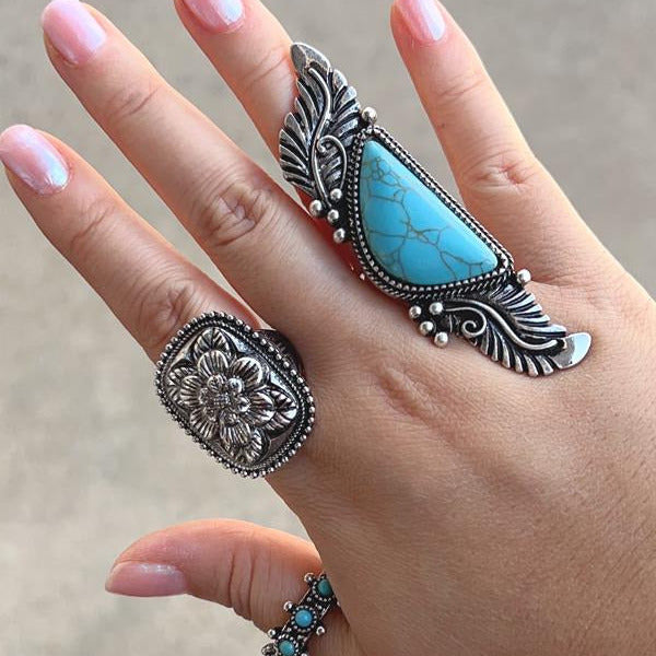 Western Wildflower Silver Rodeo Ring