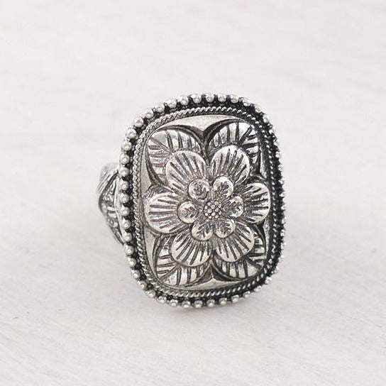 Western Wildflower Silver Rodeo Ring