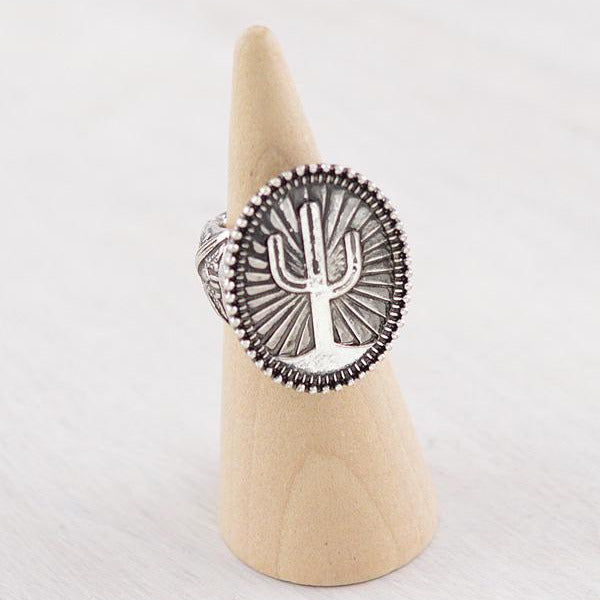 Cowgirl Cactus Concho Ring