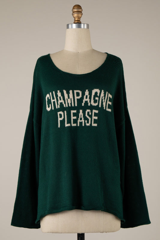 Champagne Please Knit Sweater