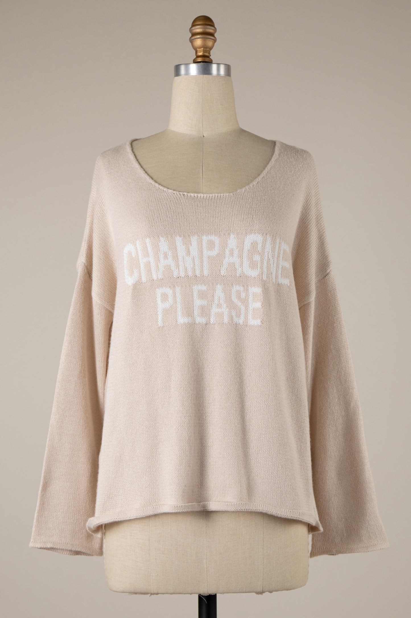 Champagne Please Knit Sweater