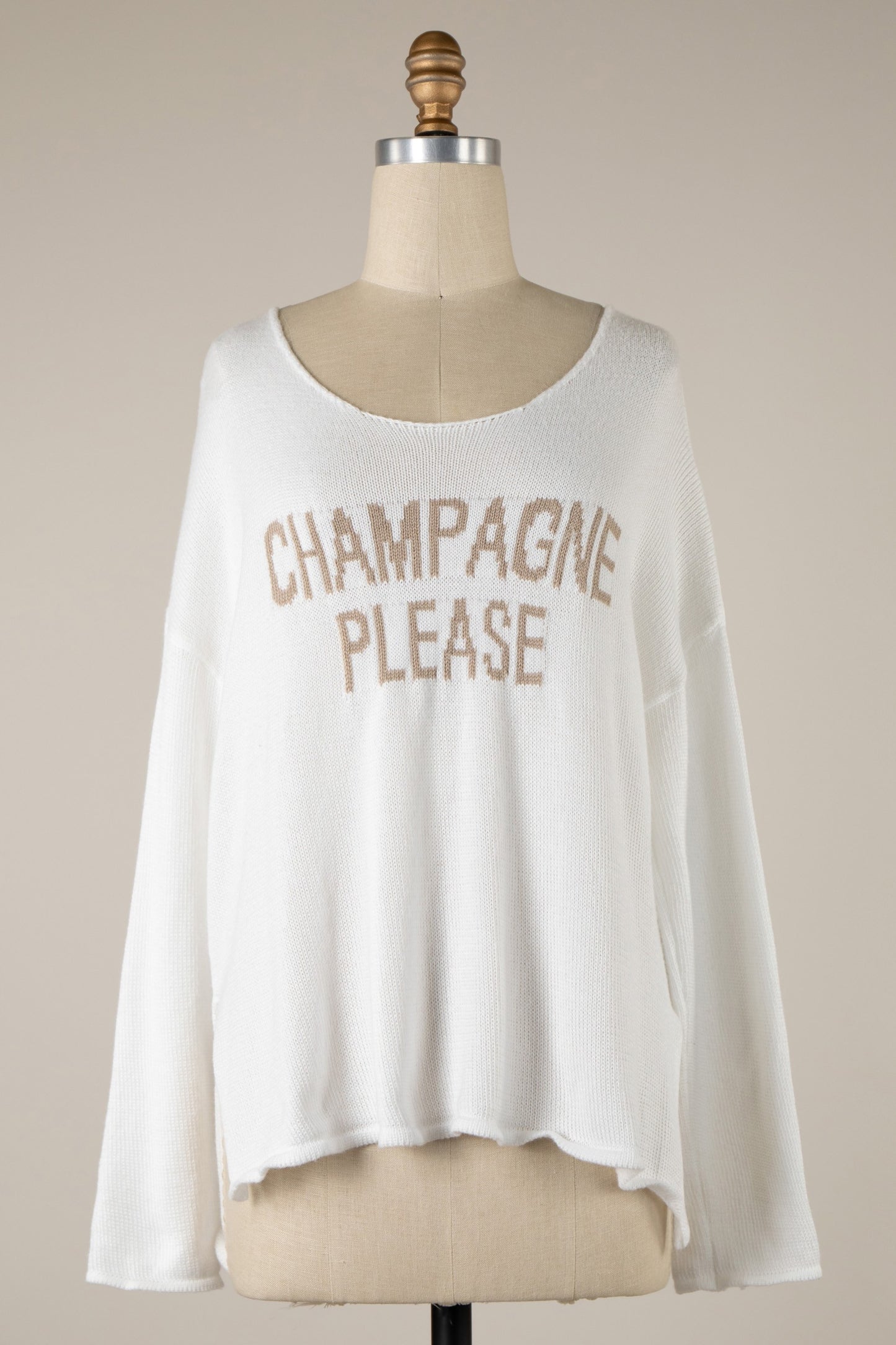Champagne Please Knit Sweater
