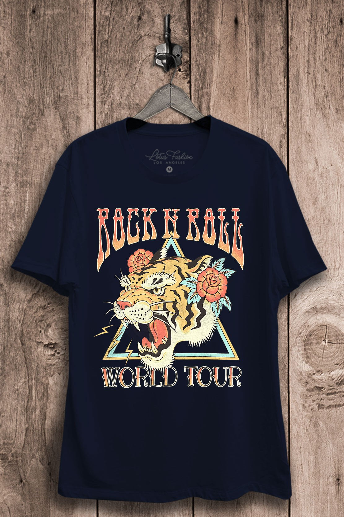 Rock N Roll Savage Tiger Graphic T-Shirt