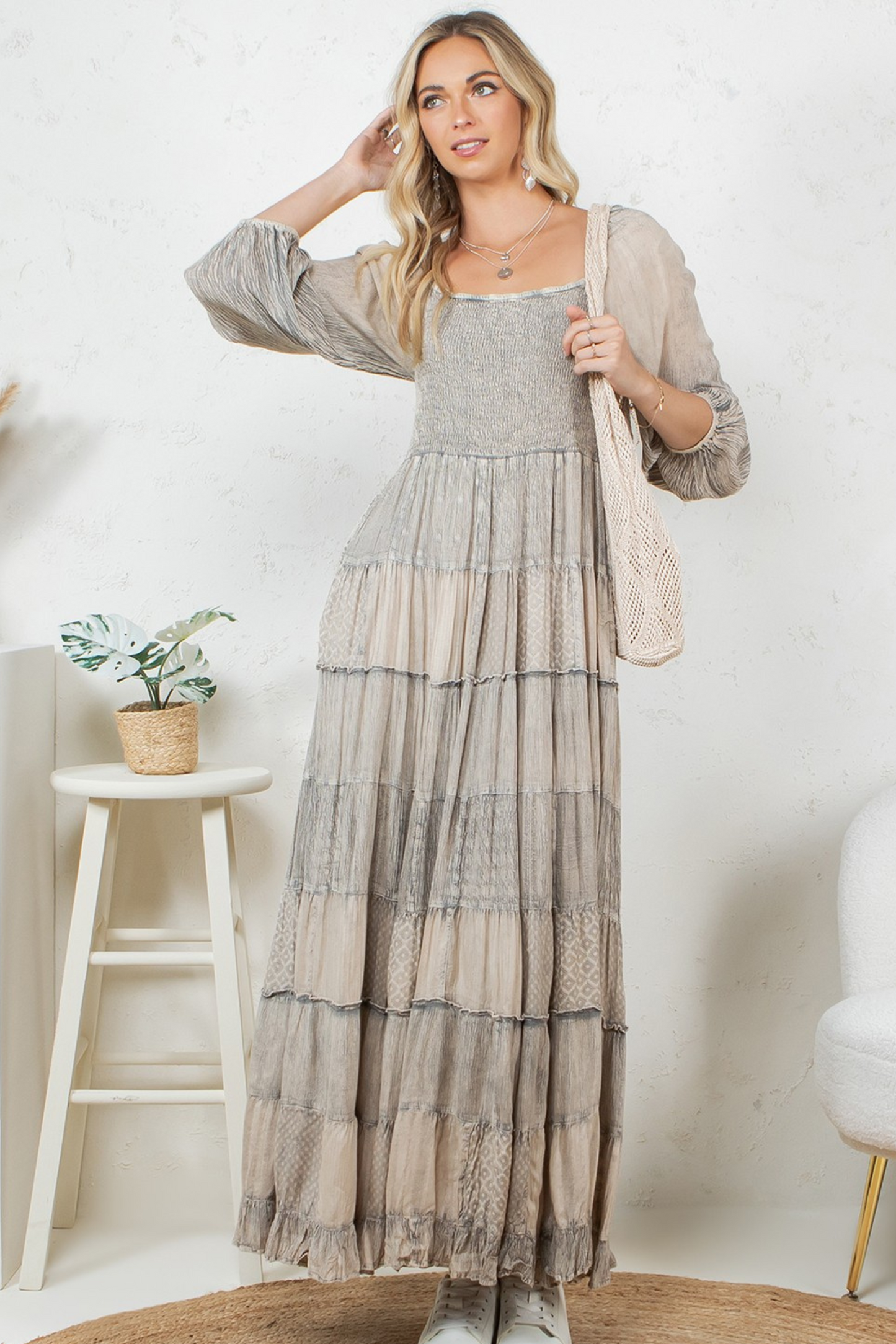 Forever Folk Song Maxi Dress