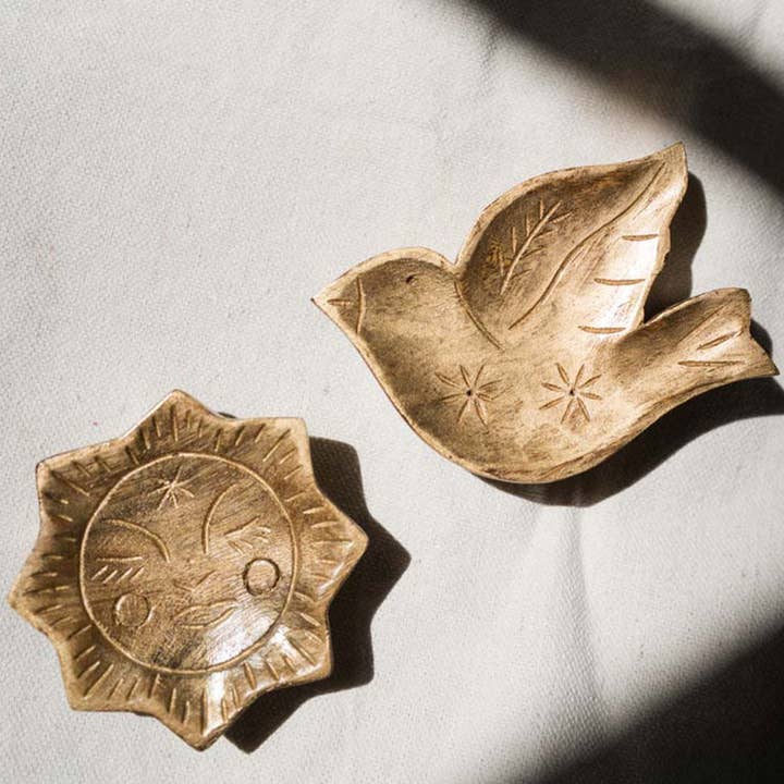 Fair Trade Hand Carved Wooden Trinket Trays