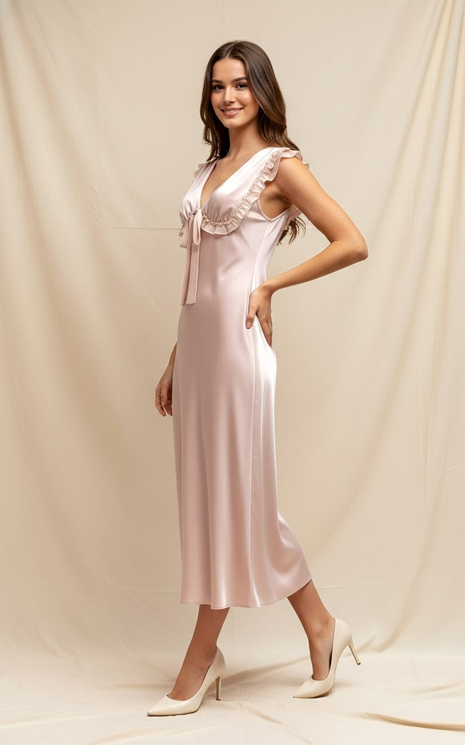 Petals & Promises Satin Dress