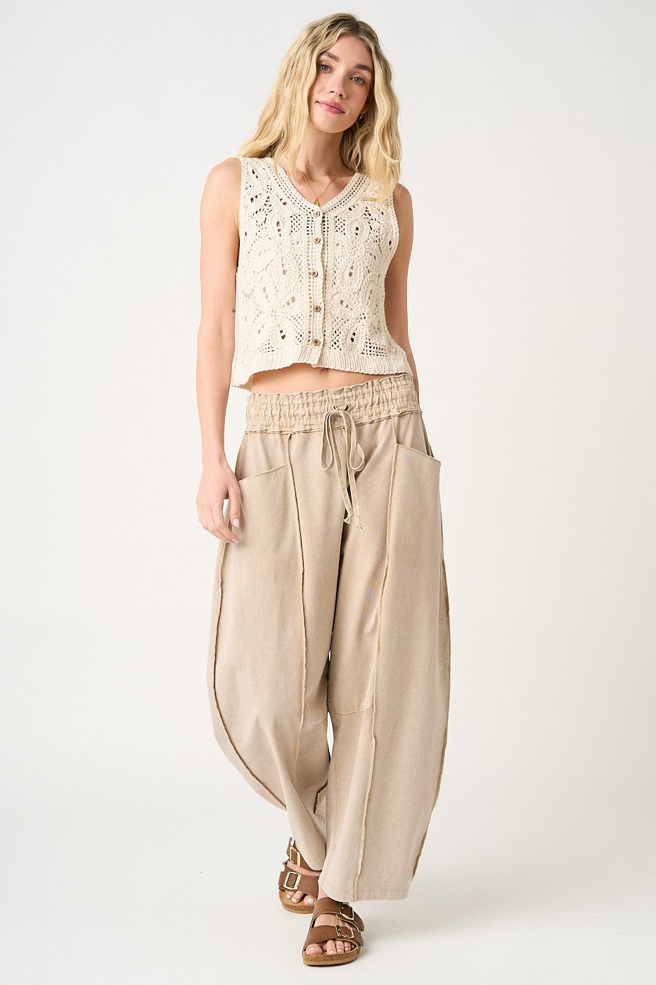 Mya Festival Ready Cotton Barrel Pants
