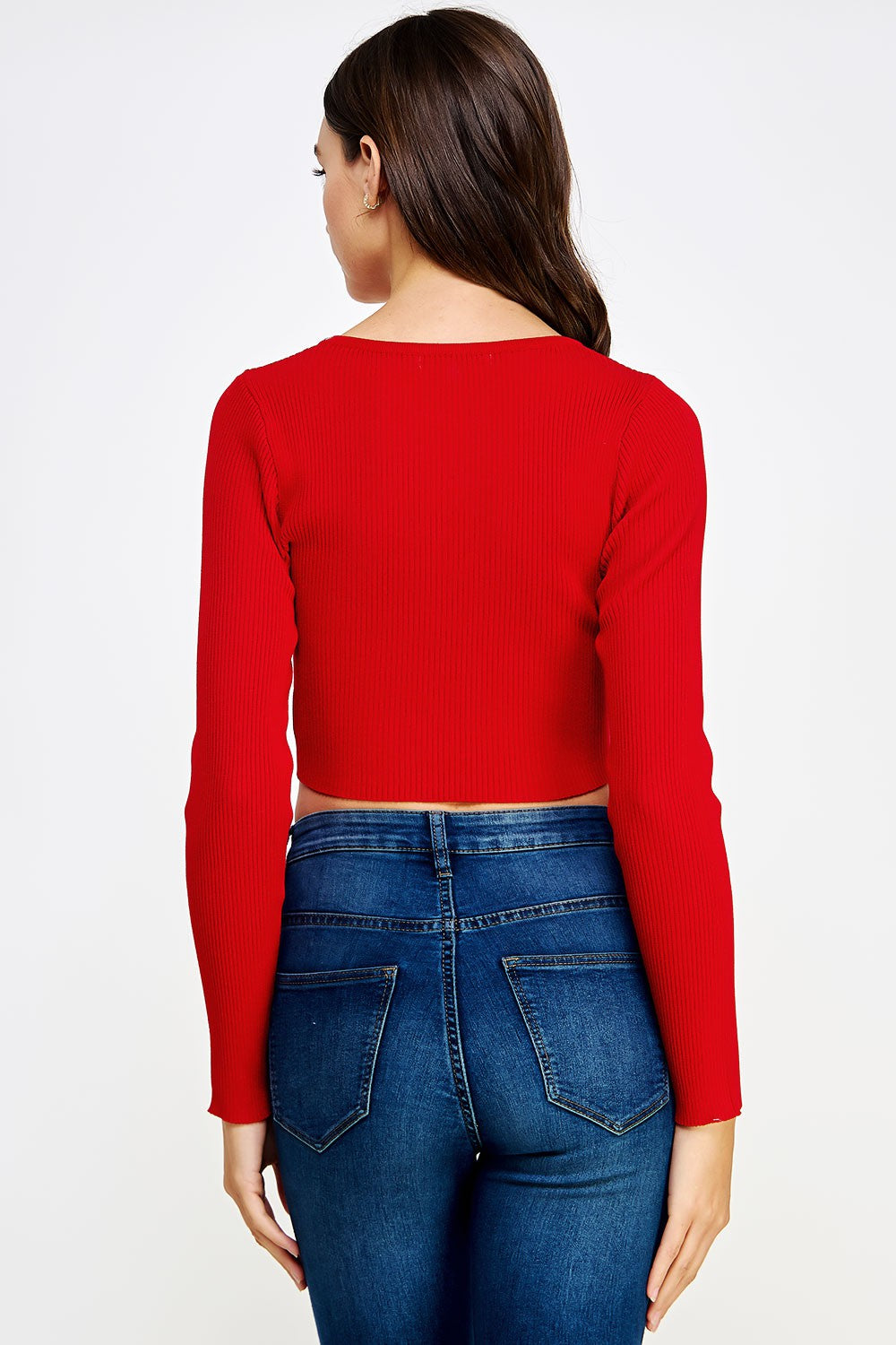 Fringe Benefits Rhinestone Hem Knit Top
