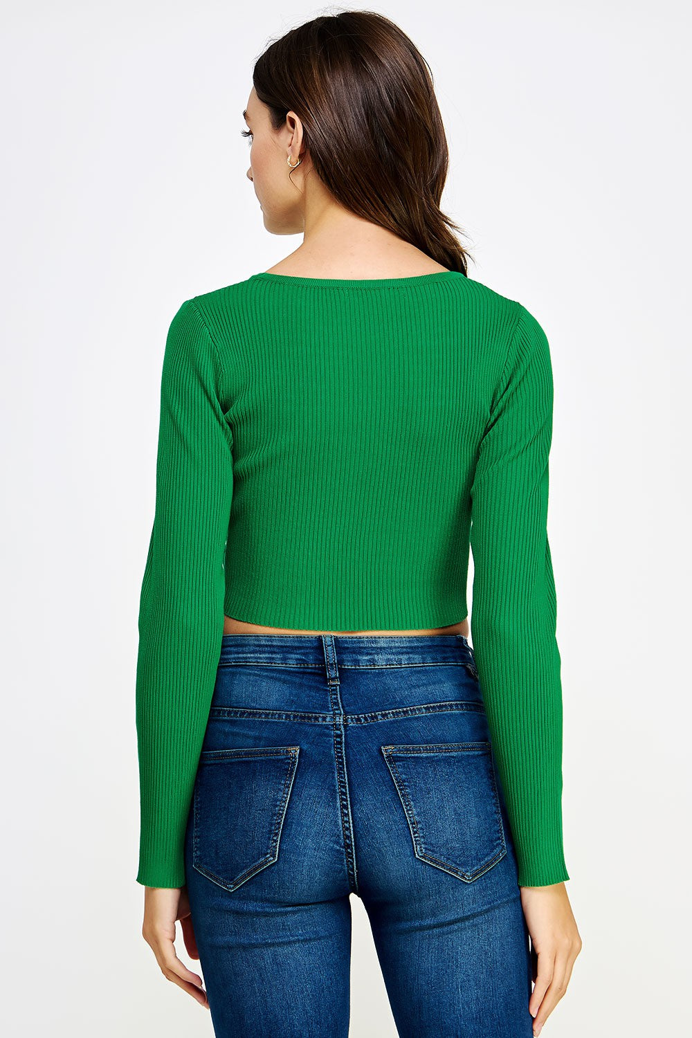 Fringe Benefits Rhinestone Hem Knit Top
