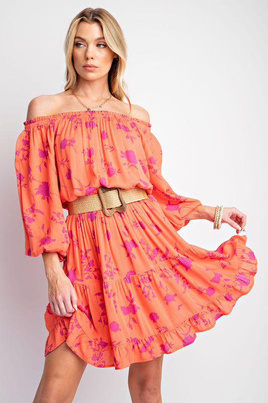 Floral Frenzy Gauze Mini Dress