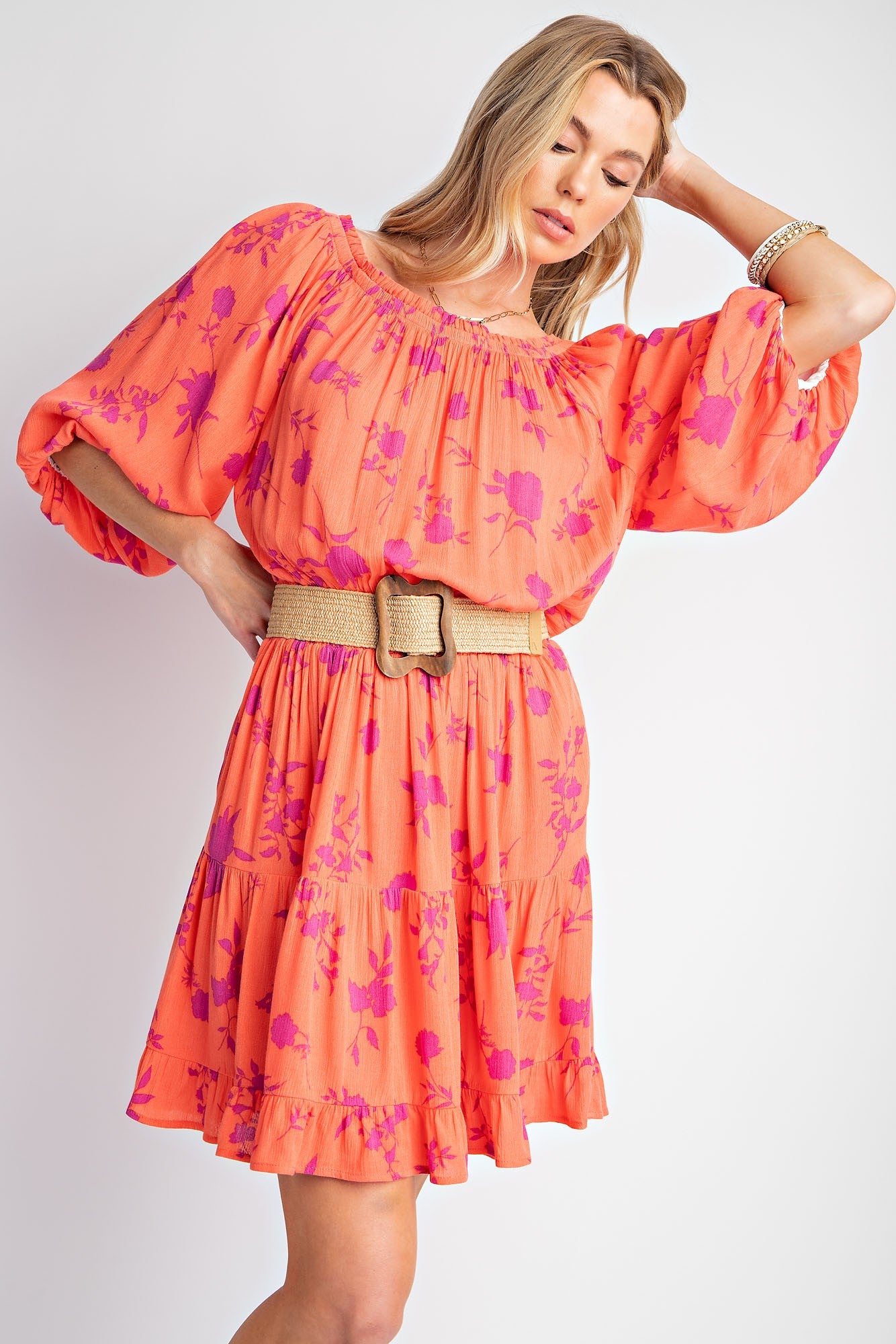 Floral Frenzy Gauze Mini Dress