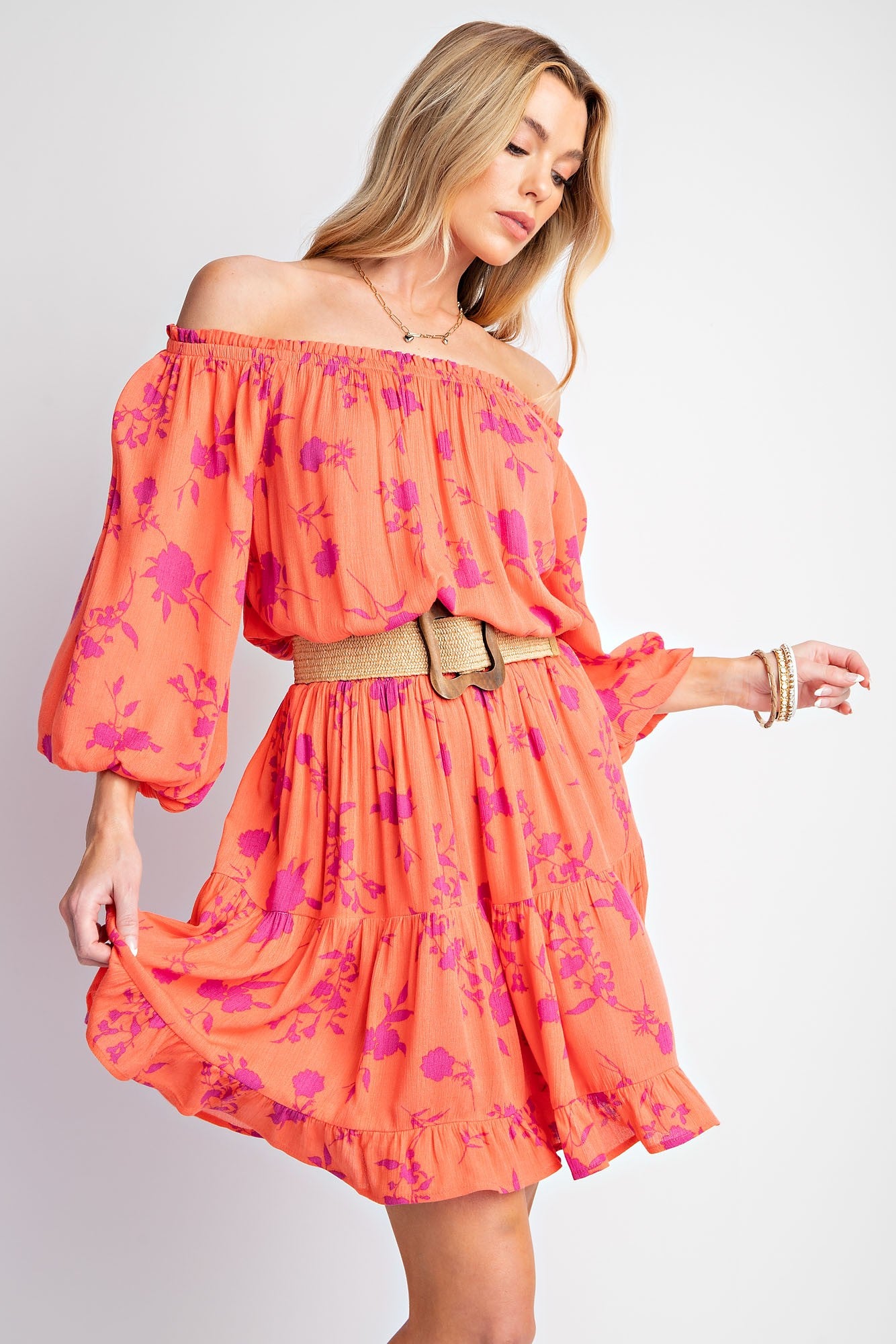 Floral Frenzy Gauze Mini Dress